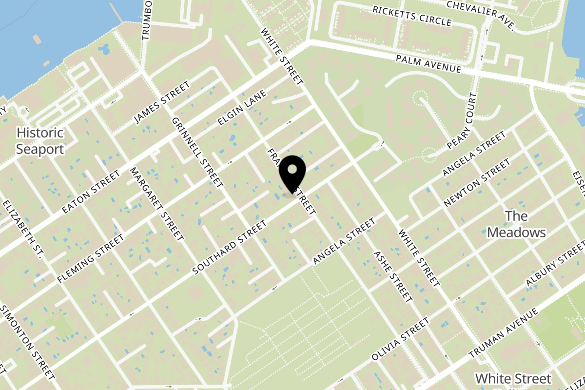 Map showing the location of Cafe Sole on 1029 Southard St in Key West